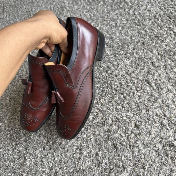Nettleton Men’s Size 8.5 C Red Leather Slip On Tasseled Loafers Dress Shoe main image 12